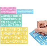 DS. DISTINCTIVE STYLE Alphabet Stencils Set of 4 Plastic Letter Stencil Assorted Sizes Number Rul...