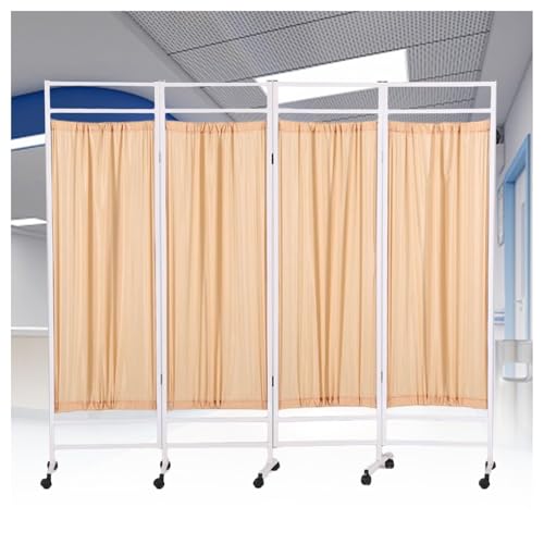 Paravent médical mobile jaune pour organiser l'espace de votre cabinet