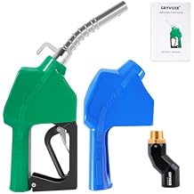 3/4" NPT Automatic Fuel Nozzle & 360 Hose Swivel - Diesel Gas Pump Nozzle, Fuel Transfer Pump Gun with Hook for Gasoline, Biodiesel up to B20, E15 & Kerosene13/16" Spout, 16 GPM