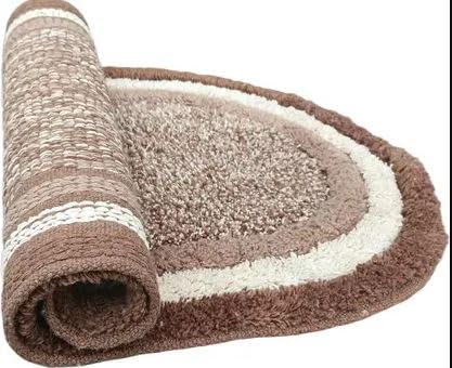 ROSSLYN Cotton Door Bath Mat Super Soft Non Slip Mats for Bathroom, Door (Blue & Brown, Large, Pack of 2)-picture-10