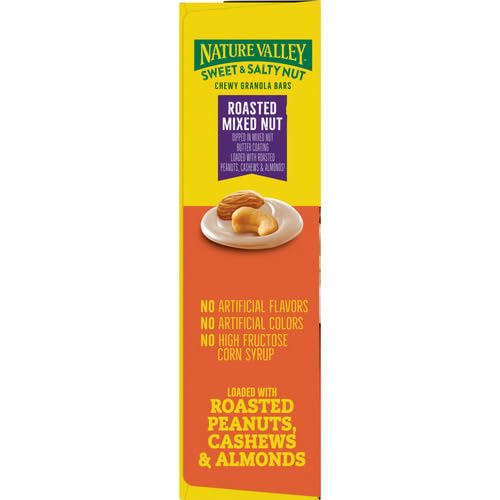 Image of Nature Valley Granola Bars, Sweet and Salty Nut, Roasted Mixed Nut, 6 Bars, 7.4 OZ
