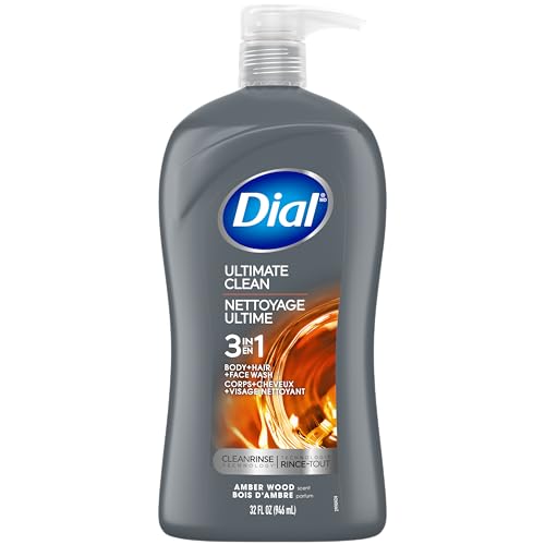 Dial Men 3in1 Body, Hair and Face Wash, Ultimate Clean, 32 Fl Oz