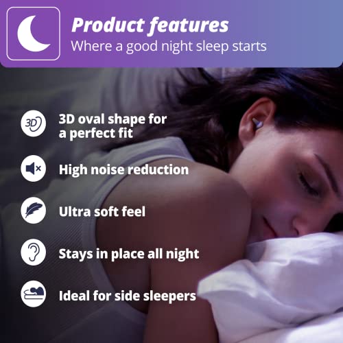 Alpine Sleepdeep Multisize - Soft Ear Plugs For Sleeping And Concentration - New 3D Oval Shape And Noise Reducing Gel For Better Attenuation - 27Db - Ideal For Side Sleeper - 2-Pair Reusable: S + M/L #TOP2