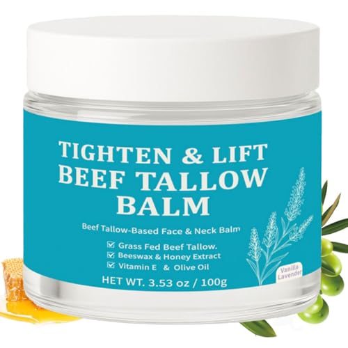 ipxkwll Beef Tallow for Skin - Firming Face Moisturizer for Women & Men Anti-Aging SkinCare with Grass-Fed Tallow & Honey Hydrating Balm to Tighten & Nourish Skin