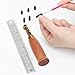 Japanese Screw Punch, Boyistar Wood Handle Belt Hole Puncher, Adjustable Leather Hole Punch Tool (Brown)