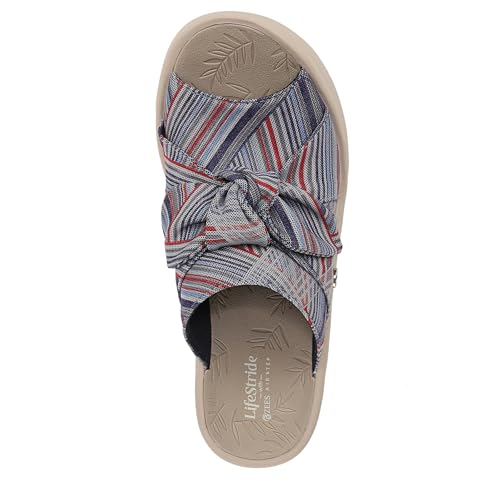 Bzees For Lifestride Women's Smile Wedge Sandal, Bright Multi Stripe, 7 UK - Image 4