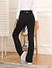 Desol Thermohose Damen, Bootcut Yogahose Hosen Damen mit Innenfleece, Fleecegefüttert Schlaghose mit 4 Taschen, Winter Sporthose Lang, Hohe Taille Stretch warme Jogginghose