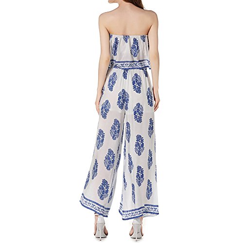 Conjunto de calça comprida feminina de verão com top de tubo com calça larga e aberta (Ásia P)