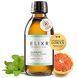 ELIXR – Harmony Mundziehöl mit Krauseminze & Grapefruit – ayurvedische Mundspülung pflegt auf natürliche Weise – bekannt aus die Höhle der Löwen – zertifizierte Naturkosmetik aus Deutschland (200 ml)