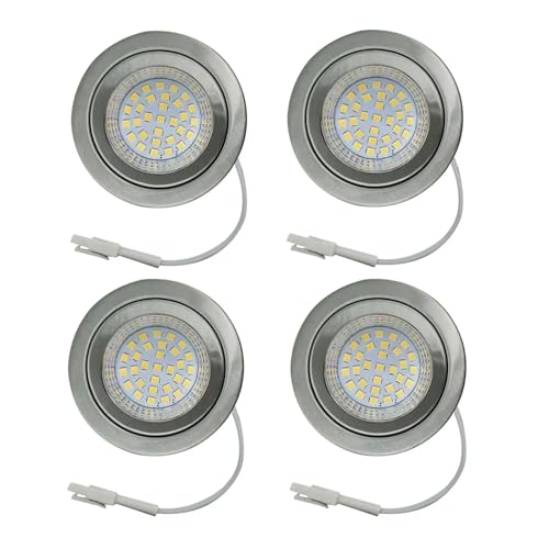 4�s�[�X 20W���� 2.5W �����W�t�[�h�d�� LED 220V 230V �N���[�[�b�g�L���r�l�b�g���d�� ���ߍ��ݎ��_�E�����C�g �N���A�K���X(Warm White 3000K)