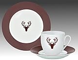 Inhalt: 6 Frühstücks- / Dessert- / Kuchenteller + 6 Kaffeetassen + 6 Untertassen