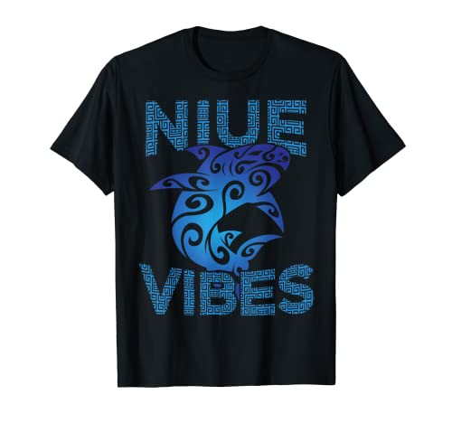 Polynesian Tribal Shark Niue Vibes Tropical Island Vacation T-Shirt