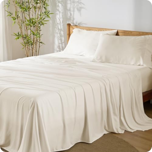 Image of Bedsure PureWoven 100% Rayon Derived from Bamboo, King Size Sheets Set