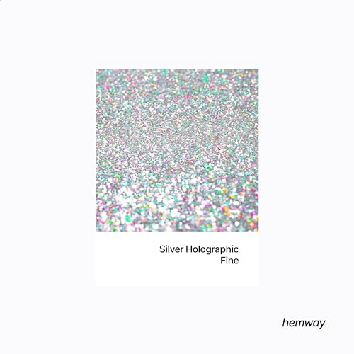 Image of Hemway Auto Flake Glitter Additive 3.5oz Fine Silver Holographic | Metal Flake for Custom Auto Paint & Coatings, for Car, Motorbike, Truck, Vehicles, Automotives