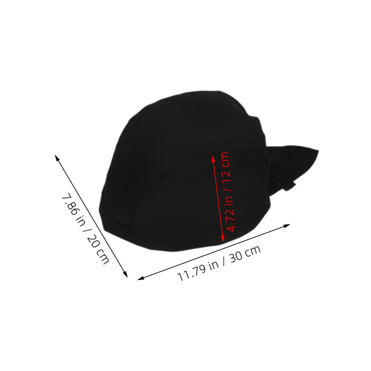 Gorro de Chef de Cocina Negro 12 Piezas de Algodón para Restaurante