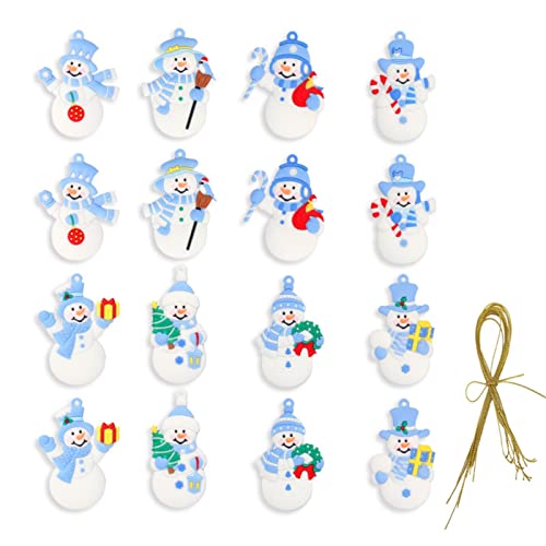 Ornamentos de boneco de neve de Natal, decorações de árvore de Natal, conjunto de pingentes de Natal