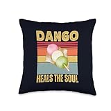 Dango heals The Soul Retro Vintage Japanese Food Lover Throw Pillow