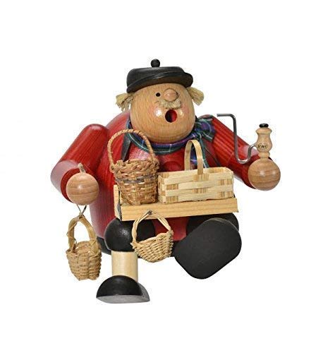 Caractère de fumée marchand en bois de 15cm pour cadeau de Noël authentique