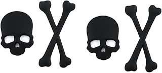 PRETYZOOM Adesivos Automotivos 2 Peças Adesivos Viking Acessórios Automotivos Adesivos Acessórios De Carro Decalques Para Caminhões Emblema De Carro Prateado Crânio De Metal Adesivo De