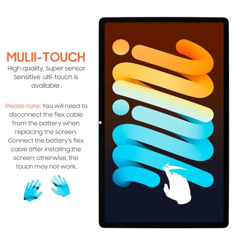 Screen Replacement for Lenovo Tab P11 Gen 2/P11 2022 LCD Display TB350FU TB350XU TB350 Touch Screen Digitizer Full Assembly,with Tools(Black) - Thumbnail 5