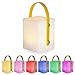 Produktbild LED Akku Außen Tischleuchte RBG LED mit 8 Farben Farbwechsel Wohnzimmer Tischlampe Küche Deko Laterne LED Outdoor Gartenlampe Terrasse IP45 Spritzwasserschutz, per USB aufladbar C