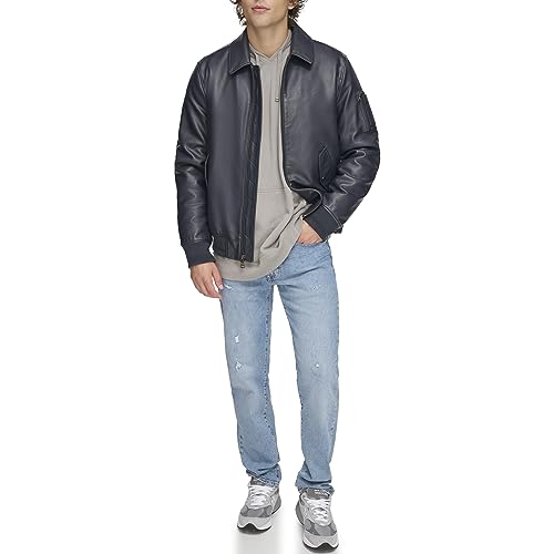 Image of Tommy Hilfiger Adaptive Men's Tommy Hilfiger Men's Smooth Lamb Touch Faux Leather Unfilled Bomber