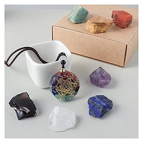 Quartz brut naturel et pierres de chakra sélectionnées pour la lithothérapie - 4