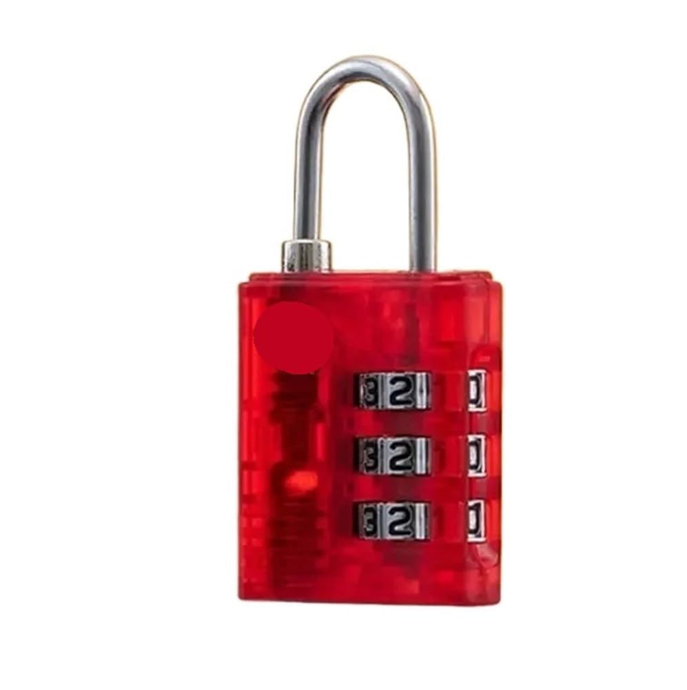 Gnyvzxplq A3 Suitcase Locks, 3 Digit Combination -Theft Transparent Padlock For Cabinet Suitcase Luggage Travel(A3)