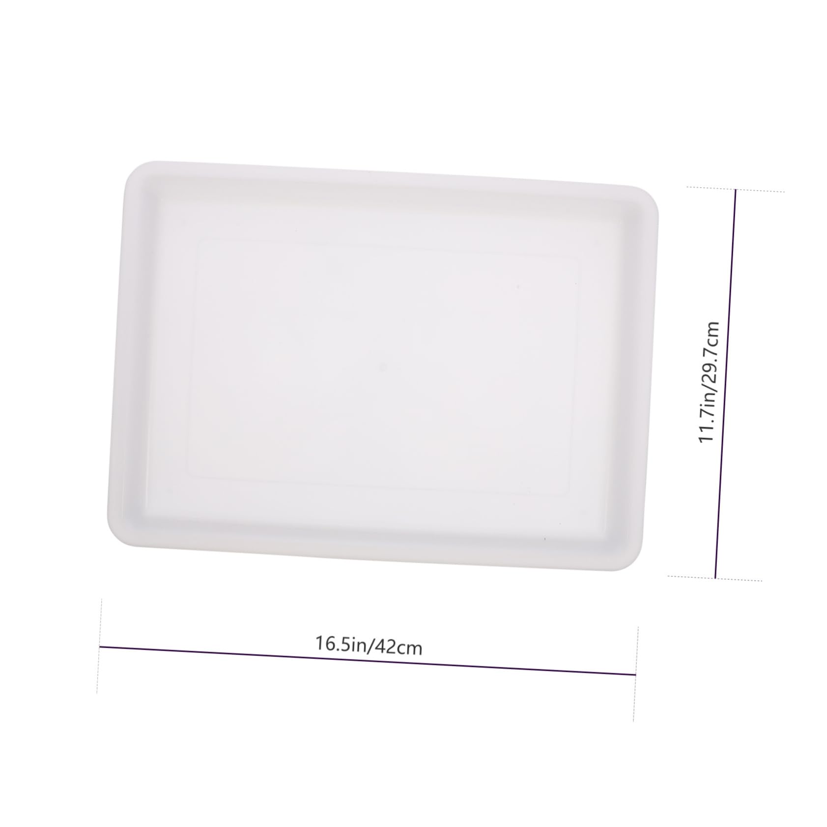 Veemoon 2Pcs Plastic Painting Trays Easy to Clean DIY Art Plates for High Edge Prevent Spills for Watercolor and Pigment Use for Creative Projects