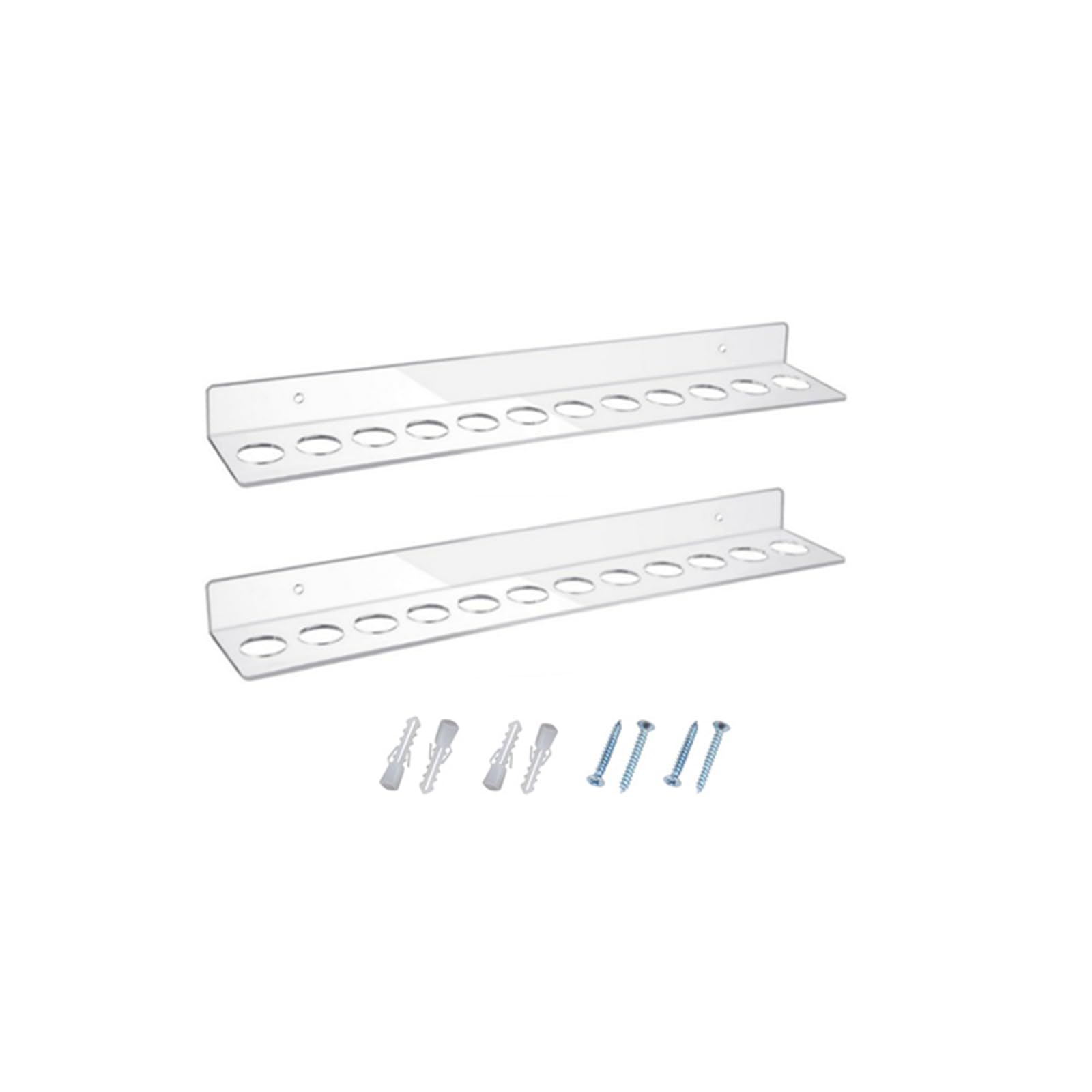 Tsophreniq 12 Slot Clear Wall Mount Scissor Holder Acrylic Tool Organizers Workspaces Tidying Storage Solution for Craft Room Clear Craft Tool Shelf