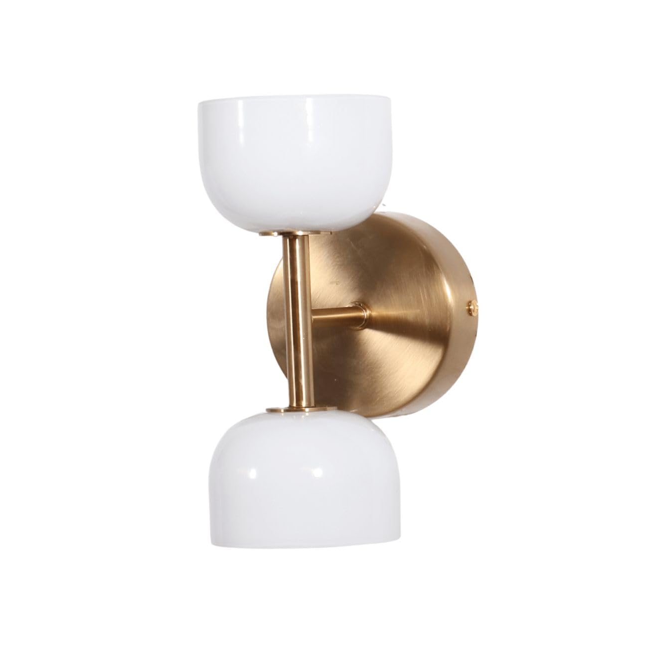 KOSILUM - Applique LED laiton à deux globes opalins en verre - Nysséa - Lumière Blanc Chaud Eclairage Salon Chambre Cuisine Couloir - - 387 lm - LED intégrée - IP20