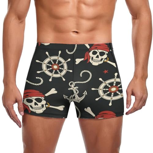 Maillot de bain slip homme pirate extensible et résistant au chlore