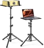 AMADA HOMEFURNISHING Height Adjustable Projector Tripod Stand for 26 to 51 inch, Foldable Laptop Tripod Stand, Portable Outdoor Projector Stand for Laptop, Projector, DJ, or Sheet Music-AMPS02