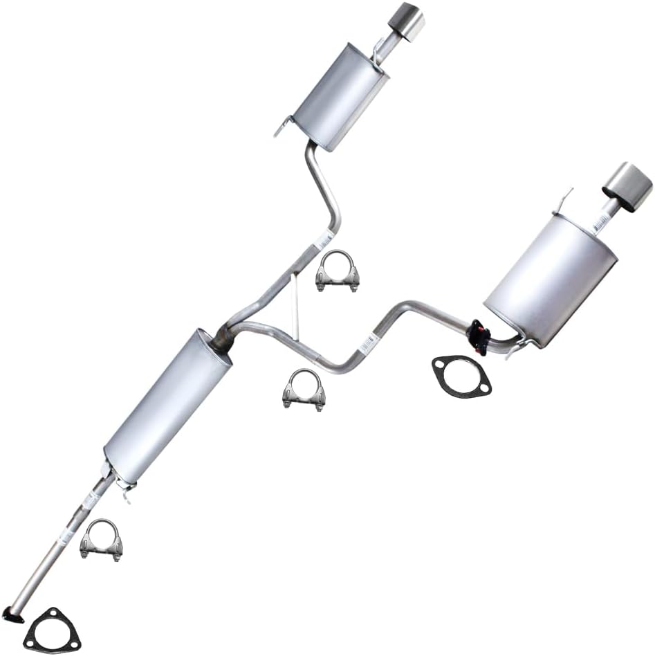 Northeastern Exhaust Stainless Steel Center Muffler, Y-Pipe and Pair of Mufflers System Kit Compatible for Acura MDX 2004-2006 3.5L, Free Gaskets and Clamps Included