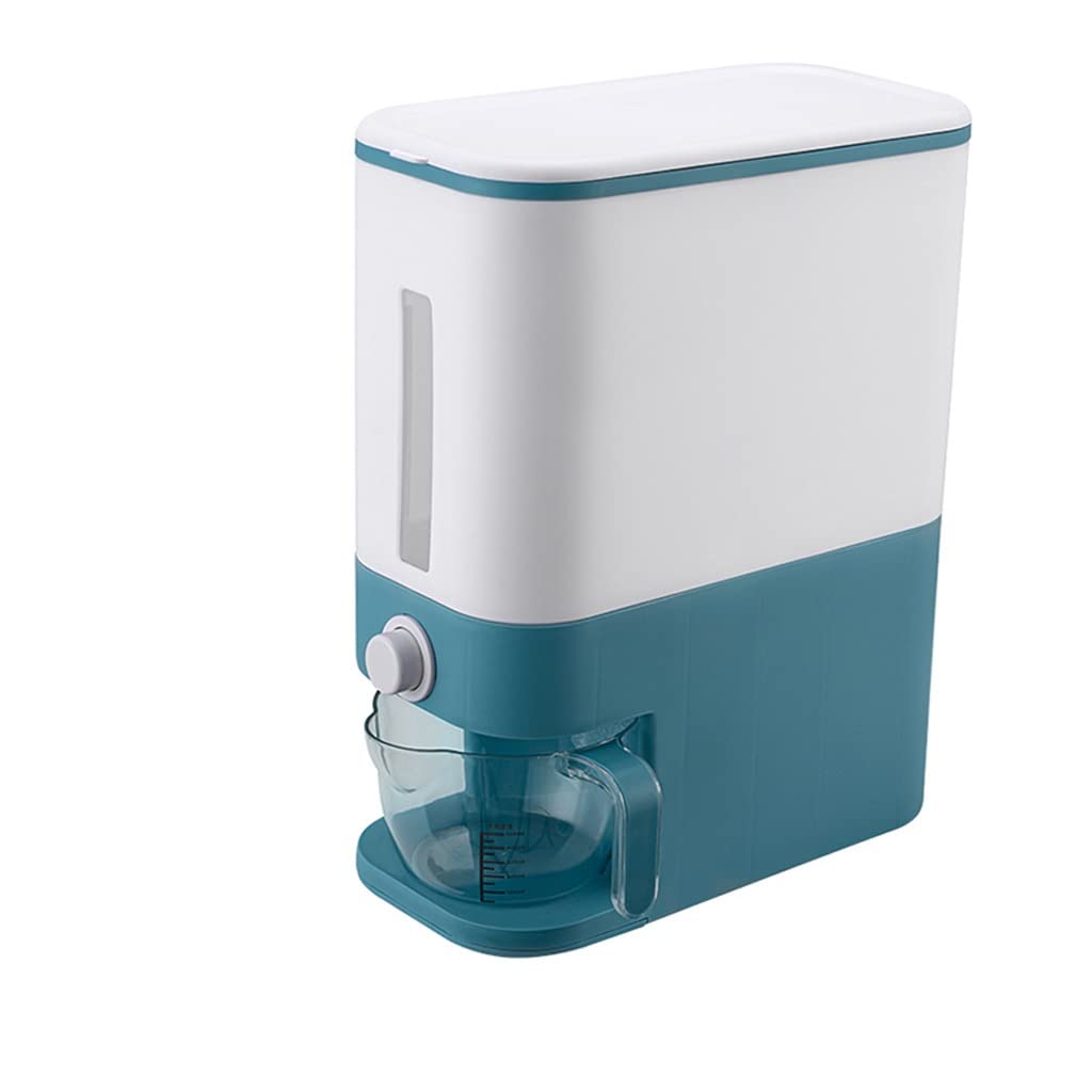 Boîte de rangement de riz SSDD bleue avec distributeur à pression pour cuisine