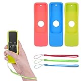 Eco-Fused Remote Control Cover Case Compatible with Apple TV (4th Generation) - 3 Pack, with Wrist Strap - Protective Non-Slip Silicone Shield - Shock Absorbing - Better Grip