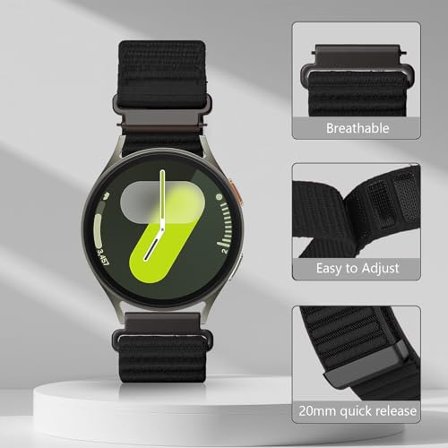 Image of 20mm Nylon Band for Samsung Galaxy Watch 7 /6 /5 /4 /FE 40mm 44mm /Classic 47mm