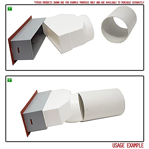 Adaptador rectangular a redondo 100mm System 204 para extracción de cocinas 6