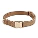 Hund und günstig Kaufen-YUDOTE Ultraweiches Hundehalsband natürliche Baumwolle Cord für Kleine Hunde mit empfindlicher Haut,Braun
