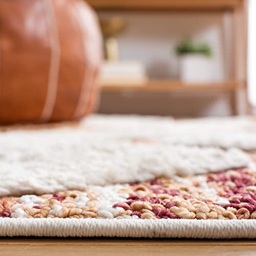 Tapete decorativo rectangular 5'3" x 7'6" Rust/Ivory miniatura 5