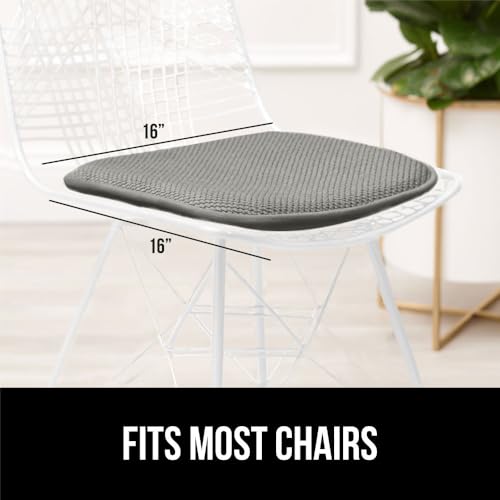 image for GORILLA GRIP Slip Resistant Chair Cushions, No Ties Required, Set of 6