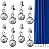 Leyrens Tischdeckenbeschwerer, 8 Stück Metallklammern mit Edelstahlkugeln, Stabile Tischdecken Gewichte für Outdoor, schwere Tischdeckengewichte, für Familie Party Camping Hochzeit Garten