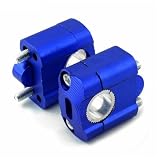 Uchwyty kierownicy motocyklowej Motocykl ATV 22mm 28mm zacisk na kierownicę pionki adapter zaciski pasujące do(Blue)