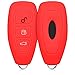 Produktbild kwmobile Autoschlüssel Silikon Hülle kompatibel mit Ford 3-Tasten Autoschlüssel Keyless Go - Schlüsselhülle in Rot