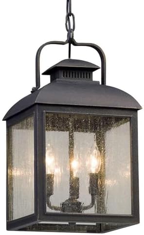 Troy Lighting Chamberlain-3 Light Outdoor Medium Hanging Lantern-10 Inches Wide by 17.75 Inches High