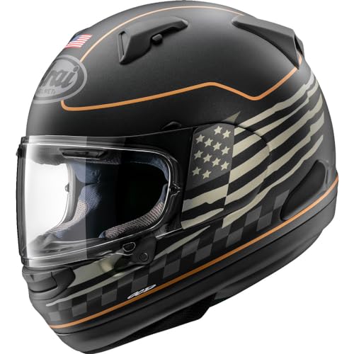 Arai Signet-X US Flag Unisex-Adult Street Motorcycle Helmet - Black/Gold/Silver / Large
