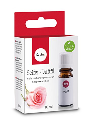 Rayher - Rayher 34252000 Huile parfum savon, Rose, 10ml, huile essentielle, pour savon transparent et opaque, aromathérapie, 0.1 x 0.1 x 0.1 cm