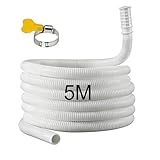 FALSKT Tubo Desague Aire Acondicionado 5m Ø16mm Manguera Desague Lavadora Tubo DesagüE Para Lavavajillas Tubos de Goteo de Aire Acondicionado con Abrazadera de Acero Inoxidable ConexióN De Grifo