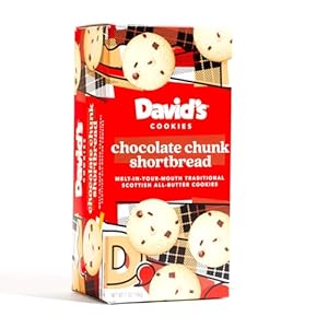 David’s Cookies Pure Butter Shortbread Cookies – Traditional Chocolate Chunk Shortbread Cookie Box – Fresh & Yummy Shortbreads For Tea & Coffee Time – Original Recipe Made In Scotland – 1 Pack