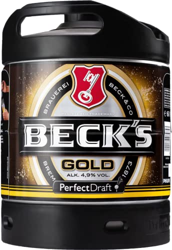 BECK'S Gold Helles Lager Bier Perfect Draft (1 x 6l) MEHRWEG Fassbier